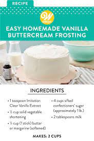 Easy Vanilla Buttercream Frosting Recipe Cake Frosting Recipe Frosting Recipes Easy Frosting Recipes