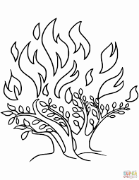 Moses Burning Bush Coloring Page Inspirational Moses And The Burning Bush Activities For Kids In 2020 Sunday School Coloring Pages Moses Burning Bush Burning Bush