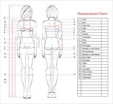 Woman Body Measurement Chart Scheme For Measurement Human Body