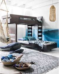 Sea Theme Children S Room With Modern Furniture Of Rafa Kids F A Set In Dark Wood Kids Bedroom Inspiration Sea Theme Bedrooms Bedroom Furnishings