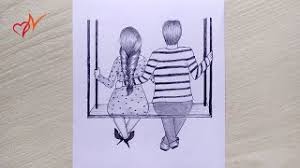 Flounder drawing, and second colour scheme. Two Sisters Walking On A Railway Scenery Pencil Sketch Drawing Step By Step Ø¯ÛŒØ¯Ø¦Ùˆ Dideo