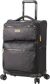 Amazon Com Lucas Ultra Lightweight Carry On Softside 20 Inch Expandable Luggage Small Rolling Bag Fits Most Airline Compartments Durable 8 Spinner Wheels Suitcase Black Carry Ons