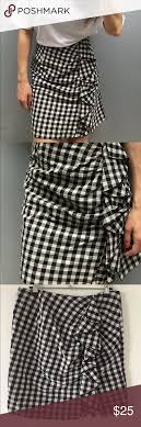 Black And White Checkered Skirt H M Nwt H M Gingham Pencil Skirt Ruffle Plaid Nwt H M Gingham Skirt Plaid Ruffle Pencil Black White Checked New With Tags Size Pencil Skirt Gingham Skirt Hm Skirt