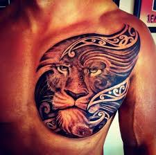 The 50 Coolest Looking Leo Tattoos For Guys Tribal Lion Tattoo Mens Lion Tattoo Lion Chest Tattoo