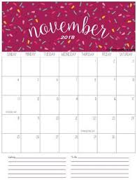 November 2018 Calendar Dengan Gambar Buku Catatan Buku Pencetakan