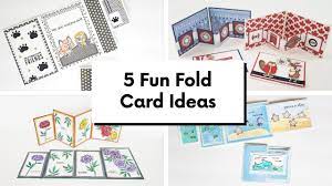 Card making kits diy handmade greeting card kits for kids, christmas card folded cards and matching envelopes thank you card art crafts crafty set gifts for girls boys. 5 Fun Fold Card Ideas Card Making Wed Series 31 Youtube