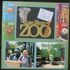 San Diego Zoo Left Side Scrapbook Inspiration Scrapbooking Layouts Travel Scrapbook