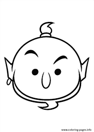 Coloriage mike wazowski tsum tsum. Disney Tsum Tsum Aladin Coloring Pages Printable