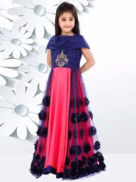 Birthday Dress For 1 Year Old Boy In Indian Navy Pink Double Layered Gown To View More Collection At Www G3fashion Com For Price Or Detail Do Wh Kids Designer Dresses Gowns For Girls Little Girl Dresses