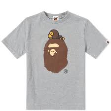 Men's a bathing ape bape full zip shark camo head hoodie jacket hip hop tops coat hipster for men women boys girls kids 1.0 out of 5 stars 1 $29.99 $ 29. A Bathing Ape Kids Milo On Big Ape Tee Grey End