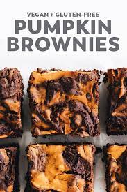 Vegan Pumpkin Swirl Brownies Gluten Free And Oil Free Recipe Vegan Pumpkin Pumpkin Recipes Vegan Desserts