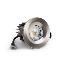 Fire rated chrome tilt downlights for led gu10 light ceiling ip20. Brushed Chrome Fire Rated Fixed Led Downlights Dimmable Elesi