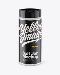 Download Salt Jar Mockup In Jar Mockups On Yellow Images Object Mockups PSD Mockup Templates