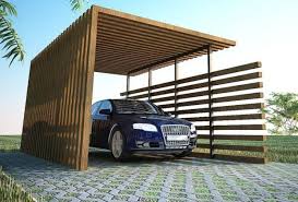 Minimalist bay house facade modern carport designs with some custom touch: 54 Cool Car Garage Design Ideas For Minimalist Home Carport Designs Modern Carport Wooden Carports
