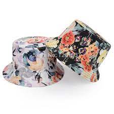 Aliexpress Com Buy New Arrival Hot Sales White Black Floral Bucket Hats For Women Cotton Print Fisherman Hat Fas Floral Bucket Hat Hats For Women Hat Fashion