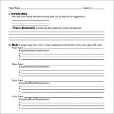 Basic Outline Of A Paper Essay Outline Template Essay Outline Format Persuasive Essay Outline