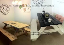 Purchased A Picnic Table And Painted It With Chalkboard Paint Keeps The Kids Entertained Also Helps With Painted Picnic Tables Picnic Table Chalkboard Paint