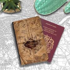 Marauders Map Hogwarts Wizard Wormtail Passport Holder Travel Harry Potter Merch Harry Potter Marauders Map Christmas Gift Guide