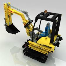 Compact Excavator Lego 3d Model 39 Max Obj Fbx 3ds Free3d