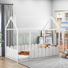 They are foldable, so your kid can use them as a sitting area during the day. House Bed Frame With Fence Twin Size Cool Toddler Beds