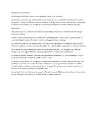 Which Among The Following Is Not A Postulate Of Dalton'S Atomic Theory ? (1)  Atom Can Neither Be Created Nor Destroyed. (2) Atoms Of Different Elements  Have Different Sizes, Masses And Chemical
