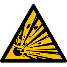Picto Iso En 7010 Matieres Explosives W002 Autocollant Symbole Danger Pictogramme