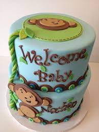 Beautiful Monkey Themed Baby Shower Cake Ideas For Boys Girls Baby Shower Cakes For Boys Monkey Baby Shower Shower Cakes