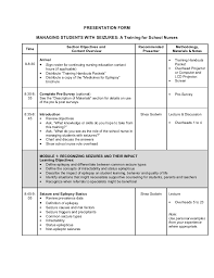 managing students with seizures