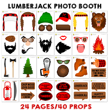 Birthday Photo Booth Props Png Printable Lumberjack Photo Booth Props Lumberjill Photo Props Photo Booth Props Photo Booth Printables Photo Booth