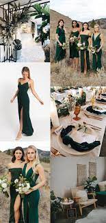 Hunter Green Bridesmaid Dress Wedding Inspiration With Hunter Green As The Accent Colo Green Bridesmaid Dresses Hunter Green Bridesmaid Dress Green Bridesmaid
