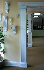 Many capitals come in 2 pieces that fit around the column, and it may. Fabulous Decorative Pillars Inside Home 54 In Furniture Home Design Ideas With Decorative Pillars Inside Home Interior Columns Moldings And Trim Wood Columns