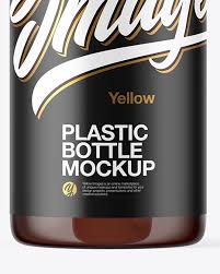 Psd file consists of smart objects…. Amber Plastic Pump Bottle Mockup In Bottle Mockups On Yellow Images Object Mockups