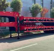 3 Axle 60 80 Tons Heavy Duty Gooseneck Low Loader Low Bed Lowboy Truck Semi  Trailer