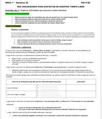 Tema Nos Organizamos Para Disfrutar De Nuestro Tiempo Libre Somos Libres De Elegir Las Brainly Lat