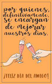 El día del amigo se acerca en algunos países y, por esta misma razón, nunca está de más acordarse de ellos y dedicarles alguna buena frase para revalorizar tus sentimientos hacia esas personas tan especiales. Dia Del Amigo Frase Friends Day Frases Dia Del Amigo Dia Del Amigo Tarjeta Dia Del Amigo
