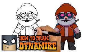 Pass in his channel too! How To Draw Brawl Stars Dynamike Step By Step Tutorial Myhobbyclass Com