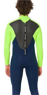 2019 Animal Mens Lava 5 4 3mm Back Zip Gbs Wetsuit Navy Lime Aw9wq006