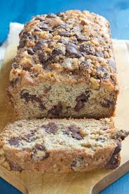 Banana Bread With Chocolate Chip Streusel A Cook At Heart Chocolate Chip Bread Food Chocolate Chip Banana Bread