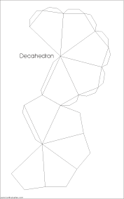 Paper Model Of A Decahedron Pentagonal Trapezohedron Geometric Origami Paper Models Origami Shapes