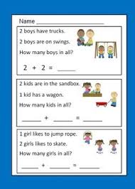 Addition Word Problems Within Five For Kindergarten Addition Words Addition Word Problems Word Problems