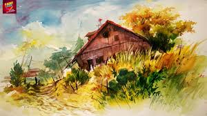 This collection of beautiful and breathtaking photos is free for personal and commercial use. How To Paint A Simple Landscape With Easy Strokes Of Watercolor For Beginners Youtube