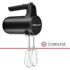 black matte cordless 7 speed hand mixer