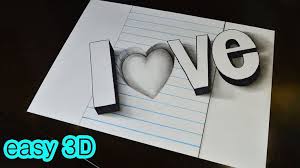 How To Draw A Simple 3d Heart Graffiti Love Simple 3d Drawing Drawing Graffiti Heart Simple Liebe Zeichnen Zeichnungen Von Herzen Zeichnen