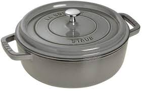Staub Cast Iron 4 Qt Shallow Wide Round Dutch Oven Staub Dutch Oven Dutch Oven Staub