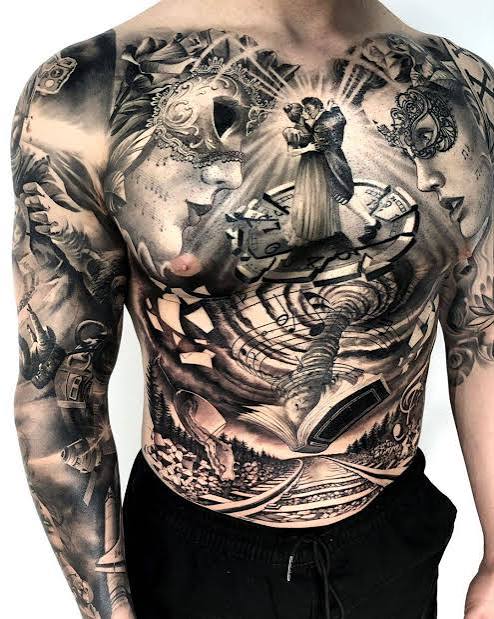 Black And Grey Realistic Tattoo