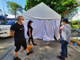 The tarpaulin also bears the logo of the philippine national police. Look Angel Locsin Neil Arce Donate Isolation Tents To Manila Hospital The Filipino Times