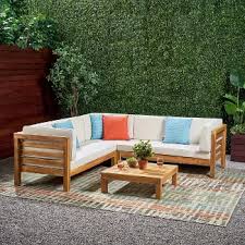 Shop Target For Outdoor Sectionals You Will Love At Great Low Prices Free Shipping On Orders Of 35 Or Same Day Pick In 2020 Patio Sectional Wood Patio Outdoor Sofa