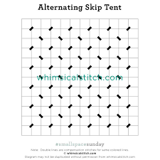 Alternating Skip Tent From March 31 2019 Whimsicalstitch Com Whimsicalwednesdays Blog Post Tent Stitch Needlepoint Stitches Plastic Canvas Stitches
