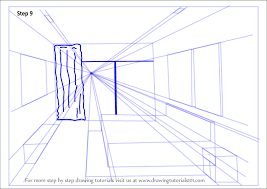 Learn How To Draw One Point Perspective Bedroom One Point Perspective Step By Step Drawing Tutorials It represents the viewer's eye level. to draw one point perspective bedroom