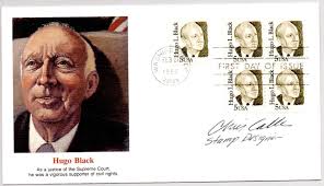 2172 SUPREME COURT JUSTICE HUGO BLACK STAMP DESIGNER CHRIS CALLE SIGNED FDC 